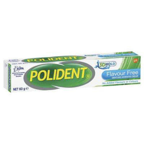 POLIDENT ADHESIVE FLAVOUR FREE 60G