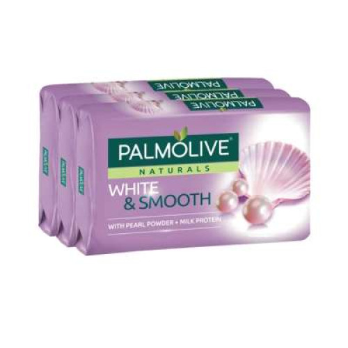 PALMOLIVE NATURAL SOAP-WHITE&SMOOTH80G*3