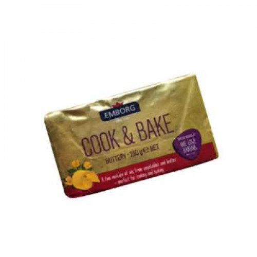 EMBORG COOK & BAKE BUTTERY UNSALTED 250G