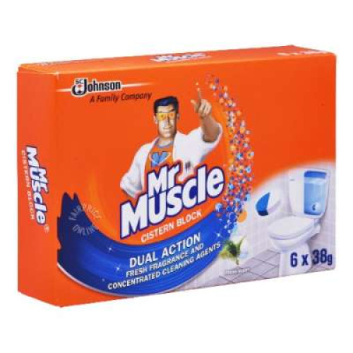 MR MUSCLE 4IN1 A.CLEAN IN CISTERN BLOCK 38G*6