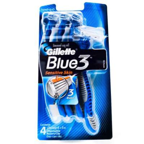 GILLETTE BLUE 3 SENSITIVE BLADE 4'S