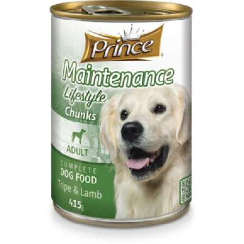 PRINCE DOG CANNED FOOD TRIPE & LAMB 415G