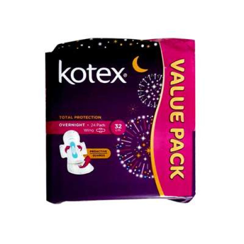 KOTEX TP OVERNIGHT WING PAG 32CM 24S