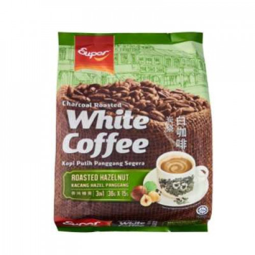SUPER CHARCOAL R.WHT COFFEE HAZELNUT 36G*15