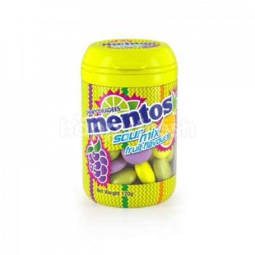 MENTOS CHEWY DRAGEES SOUR MIX 120G