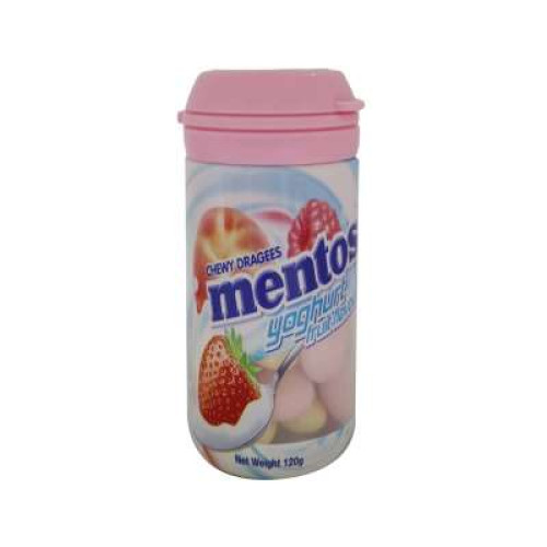 MENTOS CHEWY DRAGEES YOGHURT 120G