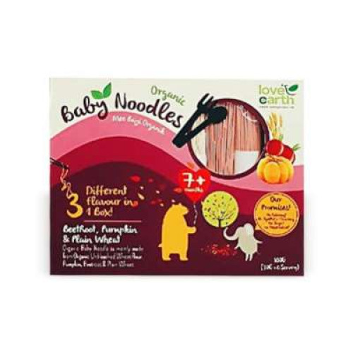 LOVE EARTH ORG.BABY NOODLE-WHEAT PUMPKIN,BEETROOT