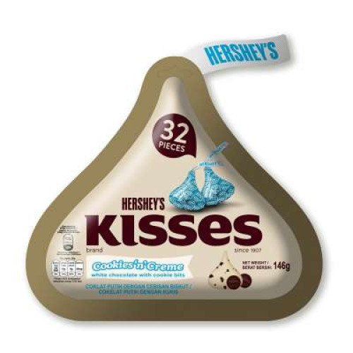 HERSHEYS KISSES COOKIES N CREME 146G