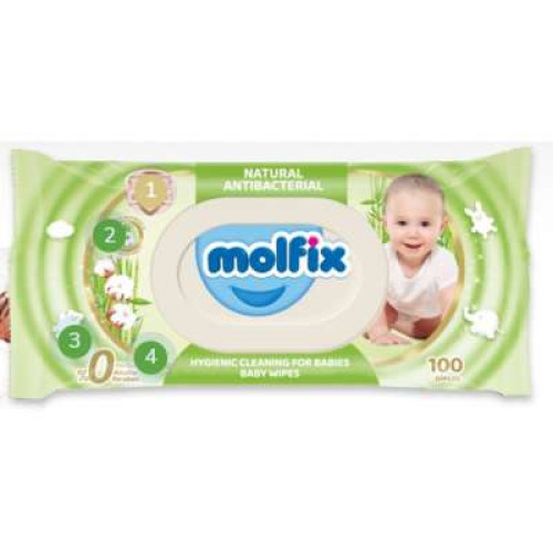 MOLFIX ANTIBAC BABY WIPES 100