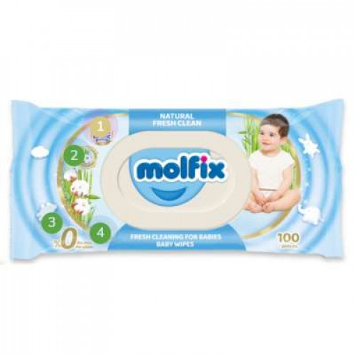 MOLFIX FRESH CLEAN BABY WIPES 100 